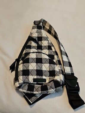 Vera Bradley Mini Sling Backpack In Pearl Buffalo Check